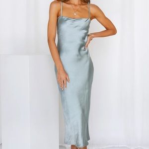 HELLO MOLLY Two Worlds Apart Midi Dress Blue